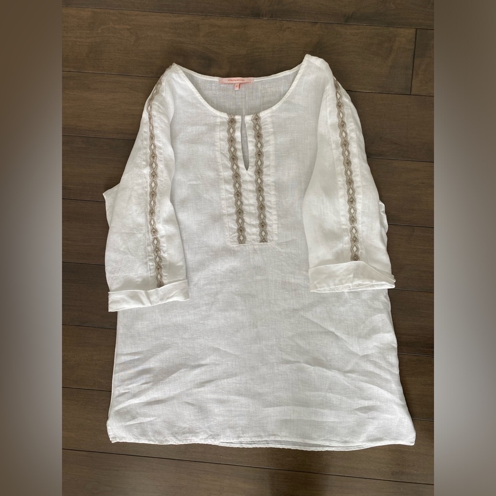 LA FEE Maraboute linen top/ tunic, size 42 ⭐️ Host Pick ⭐️ - Picture 6 of 8